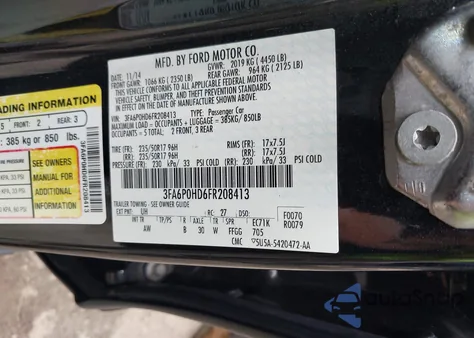 2015 Ford Fusion Se z USA, uszkodzony, nr VIN 3FA6P0HD6FR208413